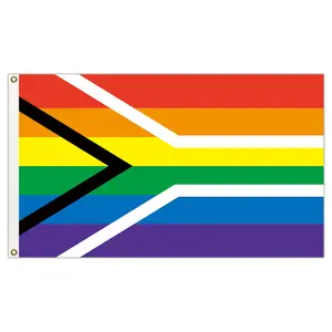 Nxホットセールポリエステル生地90 * 150cm南アフリカ国旗選挙