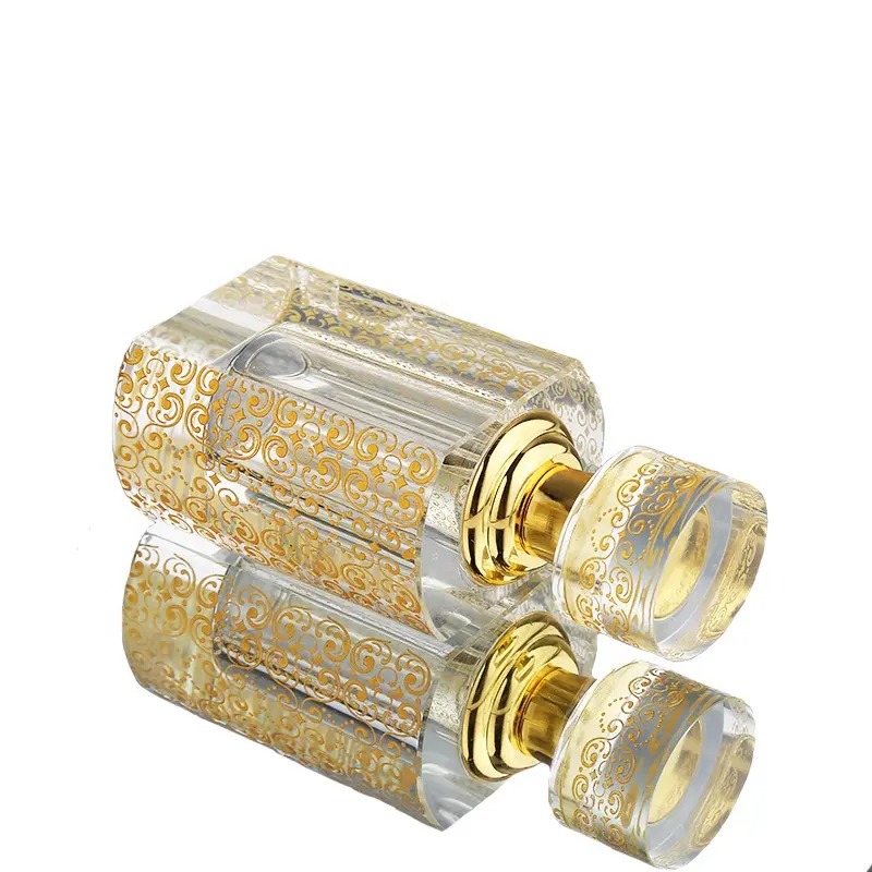 High End Clear 3ml Square Attar Decorative Crystal Perfume Bottle For Perfume Oil Essential Oil