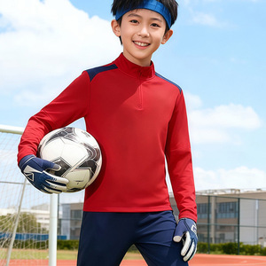 Nuova <span class=keywords><strong>Maglia</strong></span> <span class=keywords><strong>Invernale</strong></span> per Bambini con Mezza Zip a Righe, 100% Poliestere, Uniforme da Calcio, per Allenamento, Partite, Squadra, <span class=keywords><strong>Ciclismo</strong></span> - Product Image 1