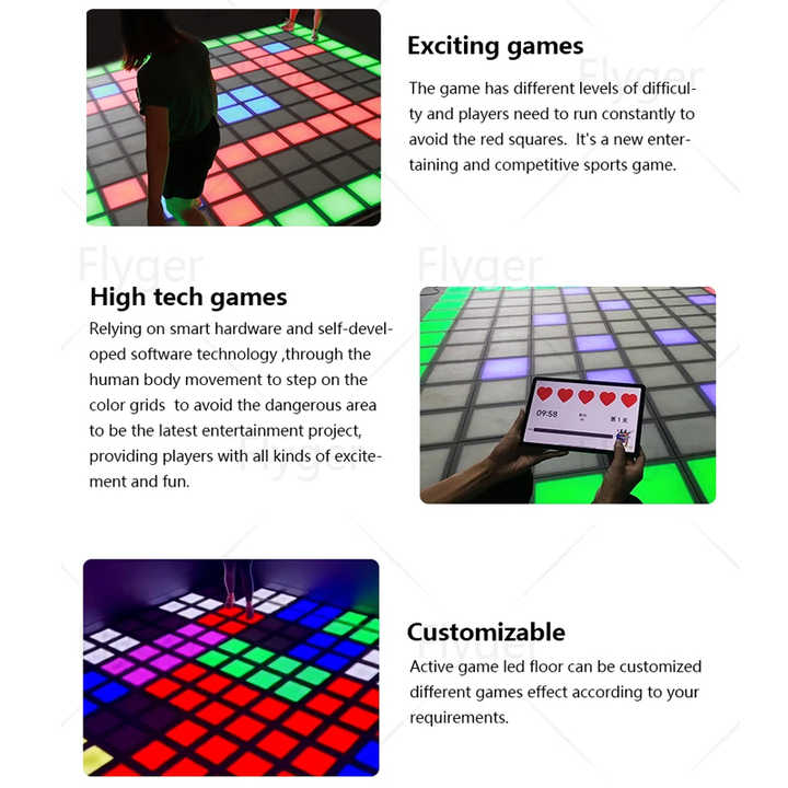 Activate Game Panel Led Floor 30x30cm Dance Room Interactive Floor ...