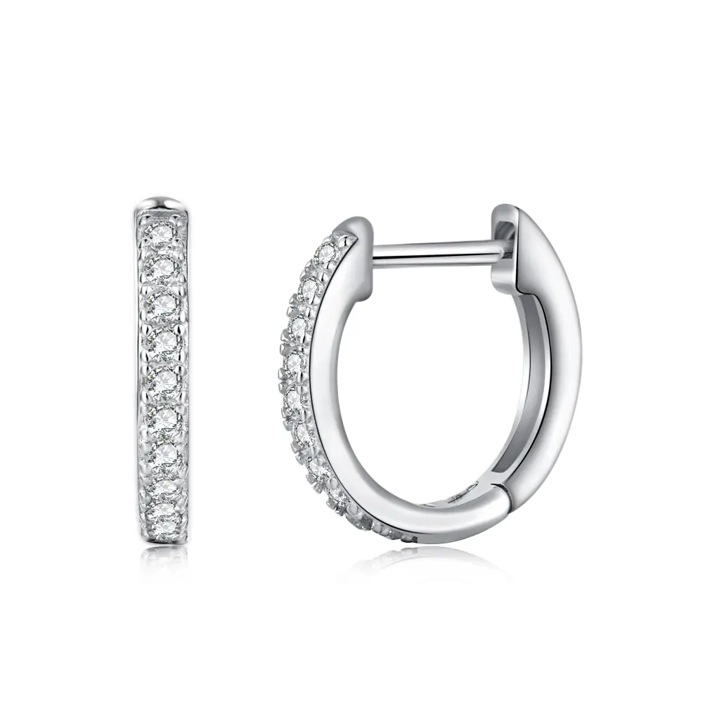 Dylam orecchini a cerchio Huggie in zircone delicato in argento Sterling 925 gioielli minimalisti regalo 5A zirconi cubici piccoli Mini cerchi