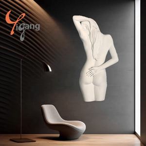 Artesanía de resina de diseño personalizado Sexy mujer hermosa desnuda modelo 3D escultura artística de fibra de vidrio para la pared del dormitorio de la sala de estar - Product Image 4