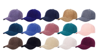Gorra de béisbol de pana de 6 paneles personalizada al por mayor, estilo papá, con logotipo de marca, parche bordado plano 3D, gorra deportiva vintage, regalo corporativo, Perla