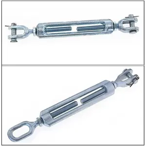 Best selling american jaw type turnbuckle screw galvanized carbon steel us type drop forged turnbuckle