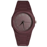 Jam Tangan Quartz Pasangan Model Oktagon Sederhana Modis dengan Tali Plastik Berbagai Warna dan Angka Arab, Laris Terjual