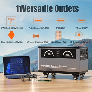 Générateur solaire LiFePO4 1000W 2000W 3000W en gros pour le camping en plein air, la sauvegarde à domicile, la recharge sans fil, station d'alimentation portable - Product Image 3