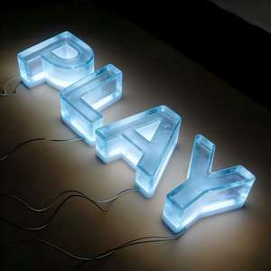 Letrero para Tienda, Letrero Interior para Puerta, Paneles de Señalización, Luces LED Colgantes, Letras 3D de Acero Inoxidable, Letrero Luminoso Personalizado de 5000 Lúmenes para Negocios - Product Image 3