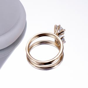 แหวนแต่งงาน Messi Jewelry MER-780 ทองคำแท้ 18K ประดับเพชรสังเคราะห์ CVD HPHT 0.56 กะรัต D VS1 ทรงกลม เพชรเลี้ยงในห้องปฏิบัติการ - Product Image 4