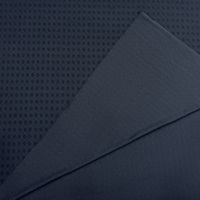 Tela de Punto Jacquard con Diseño de Diamantes 3D, 96% Poliéster, 4% Elastano, Material de Punto Elástico con Relieve en Cuadrícula para Prendas de Hombre y Mujer