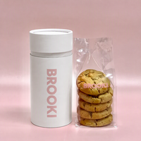 Boîte en carton alimentaire personnalisée avec couvercle à clipser, tube en carton recyclable pour biscuits, gâteaux et emballages de snacks, cylindre