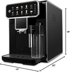 Cafetera Espresso Automática Multifuncional Eléctrica con Pantalla Táctil, Cafetera Profesional con Espumador de Leche - Product Image 4