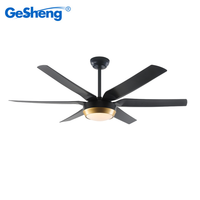 BLDC Motor 56 Inch Smart LED Electric Ceiling Fan App/Wall/Remote Control 6 ABS Blades Black Gold Finish Household Energy Saving