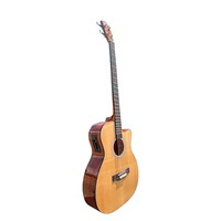 Guitare basse acoustique électrique à 4 cordes de haute qualité de la marque Aiersi, avec table en épicéa massif, pour les amateurs de musique