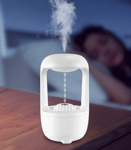 Humidificateur ultrasonique portable de table, diffuseur d'aromathérapie avec veilleuse, alimentation USB, commande tactile, <0,5 L, plastique - Product Image 4