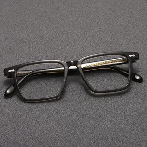 Lunettes de vue rectangulaires à monture intégrale, monture noire solide, anti-UV, unisexe, adultes, correction de la vue - Product Image 6