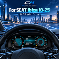 Pour SEAT Ibiza 18-25 Plateforme MQB Tableau de bord numérique 12,3 pouces Écran LCD Compteur de vitesse Carplay Android Auto