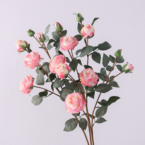 Hoa Hồng Trắng Hoa Nhân Tạo Bán Buôn Của Các Nhà Sản Xuất Trang Trí Đám Cưới Hoa Lụa Hoa Hồng Bó - Product Image 6