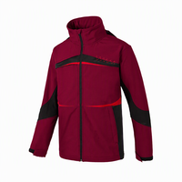 Veste de travail fonctionnelle unisexe imperméable OEM ODM, tissu tricoté extensible 4 directions, vêtements de travail d'extérieur avec capuche amovible