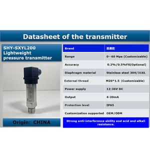 حجم صغير OEM الفولاذ المقاوم للصدأ الارسال الضغط الاستشعار المصنع مباشرة 4-20ma لقياسات الضغط عالية الدقة - Product Image 6