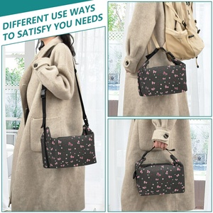 Bow Printing Insulated Cooler Bags Large Portable Thermal Picnic Lunch Tote Insulated Cooler Bags for Office School - Product Image 6