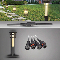 Câble de connexion LED étanche IP67 à conducteurs solides 2, 3 et 4 broches avec isolation PVC, connecteurs mâle et femelle, câble d'extension