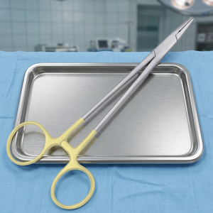 Porte-aiguilles en bois Crile, mâchoires dentelées en carbure de tungstène, instrument chirurgical certifié CE Classe I, utilisation manuelle - Product Image 3