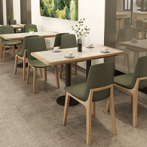 वाणिज्यिक रेस्तरां कॉफी की दुकान के लिए सीधी बूथ सोफा टेबल और चेयर संयोजन के लिए कुर्सी संयोजन - Product Image 4