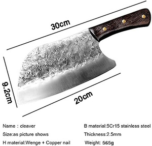 <span class=keywords><strong>Cuchillo</strong></span> de Carnicero de 8 Pulgadas, <span class=keywords><strong>Cuchillo</strong></span> de Cocina Chino Tradicional Hecho a Mano, Forjado en Acero Inoxidable, Cortador de Verduras, Herramienta de Cocina para Acampar - Product Image 2