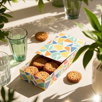 Caja de galletas Embalaje de papel Caja de regalo de cartón para envío de alimentos Caja de correo