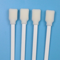 Éponge carrée blanche sans peluches en PP de 108 mm, applicateur à pointe en mousse de 1 ml, tampon en mousse pour nettoyage médical