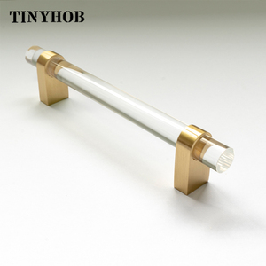 Nórdicos acrílico latón manija minimalista gabinete de oro tira transparente cajón de cristal armario muebles mango de lujo <span class=keywords><strong>AL</strong></span>-0612 - Product Image 2