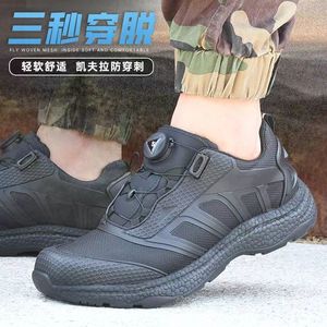 Zapatos de Senderismo para Hombre, Negros, Ultraligeros, Antideslizantes, Transpirables, con Hebilla Automática, para Montañismo, Entrenamiento, Resistentes al Desgaste, Tacón Bajo - Product Image 1