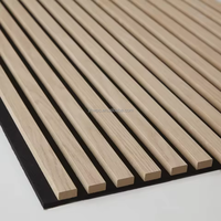 Panel Acústico Moderno de Listones de Madera Flexible con 90% de Reducción de Ruido para Instalación en Paredes Curvas, Espacios de Hospitales, Hoteles y Salas de Estar