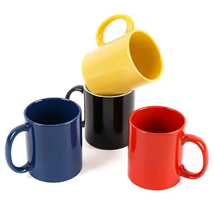 사용자 정의 로고 매트 블랙 11 온스 커피 머그 세라믹 컵 머그 광고 선물 머그 사용자 정의 인쇄 컵