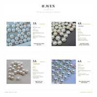 Perles d'Eau Douce Naturelles 9-10mm Blanc Froid Edison, Paire, Forme Bouton, Haute Brillance, Vente en Gros pour la Fabrication de Boucles d'Oreilles