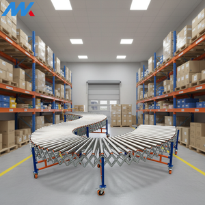Transportador de Rodillos Motorizado Portátil, Flexible y Expandible para Descarga de Contenedores de Camiones, Línea de Transporte Móvil, Venta de Fábrica - Product Image 6