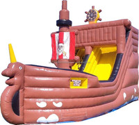 Glissière d'eau gonflable extérieure commerciale de terrain de jeu grande glissière sautante de PVC avec le thème pour le château gonflable