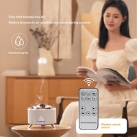 Diffuseur d'arômes à bruit blanc et effet flamme pour la maison, humidificateur intelligent entièrement automatique, diffuseur d'huiles essentielles à brancher, ultrasonique de bureau