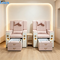 Fauteuil de massage KISEN Spa, manucure, pédicure, bain à remous réglable, machine de pédicure, salon de manucure, angle réglable, 7 lumières LED