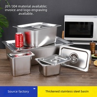 304 Edelstahl GN-Behälter Gastronorm-Behälter mit Deckel in Verschiedenen Größen Dampfgarer-Behälter für Restaurant Buffet Catering Lebensmittelaufbewahrung