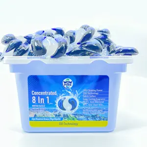 Disposable Detergent Pods Active Enzyme 3 4 5 in 1 Laundry Capsule Pods Manufacturer For Oil Stain Remove Anti Mite
