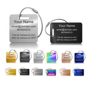 Fun Metal Backpacks <b>Tag</b> Laser Engraved Stainless Steel Custom Name <b>Id</b> Baggage <b>Tags</b> Travel Essentials Accessories - Product Image 1