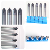 Fraise à chanfreiner haute précision en carbure sur mesure, 3 dents, revêtement AlTiN/TiN, outils de fraisage CNC haute vitesse, OEM/ODM, certifiée ISO9001