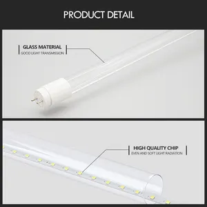 WOOJONG T8 LED tüp ev veya sanayi için sıcak satış ve fabrika fiyat kapak aydınlık ışık gövde lambası endüstriyel alev