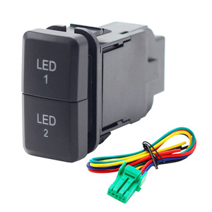 Interruptor De Un Solo Botón Azul/naranja/verde Y Azul Led ON OFF Cable De 12V Para Toyota Landcruiser 75 76 78 Hilux FJ Cruiser Highlander - AliExprs 34