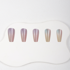 <span class=keywords><strong>Faux</strong></span> Ongles à Presser <span class=keywords><strong>Pastel</strong></span> Ombré Pailleté Brillant Réutilisables pour Femme – Idéal Quotidien, Fêtes et Soirées - Product Image 2
