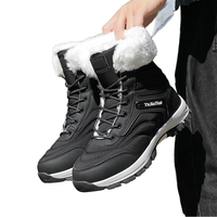 Nouvelles bottes de neige imperméables unisexes mi-hautes, été/hiver, semelle en caoutchouc antidérapante, garde au chaud, fourrure en peluche, chaussures de randonnée, chaussures de trail en plein air