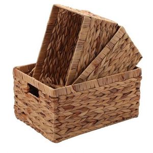 Tuval çamaşır torbası kolları ile kıyı sepetleri ucuz Rattan söğüt sepet paskalya gardırop seti Seagrass küçük Boho - Product Image 4