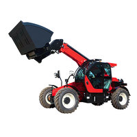 Cargador Multifuncional Agrícola JICHUAN Hecho en China, Mini Cargador Diesel con Ruedas y Horquilla de 1070 mm de Longitud, Todoterreno