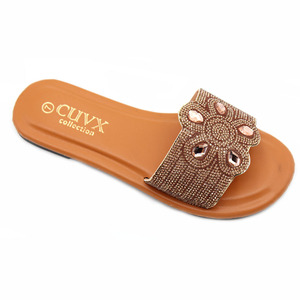 Sandales et pantoufles pour femmes de haute qualité, élégantes et confortables, respirantes, à motifs, à bout ouvert, en cristal, vente en gros - Product Image 2